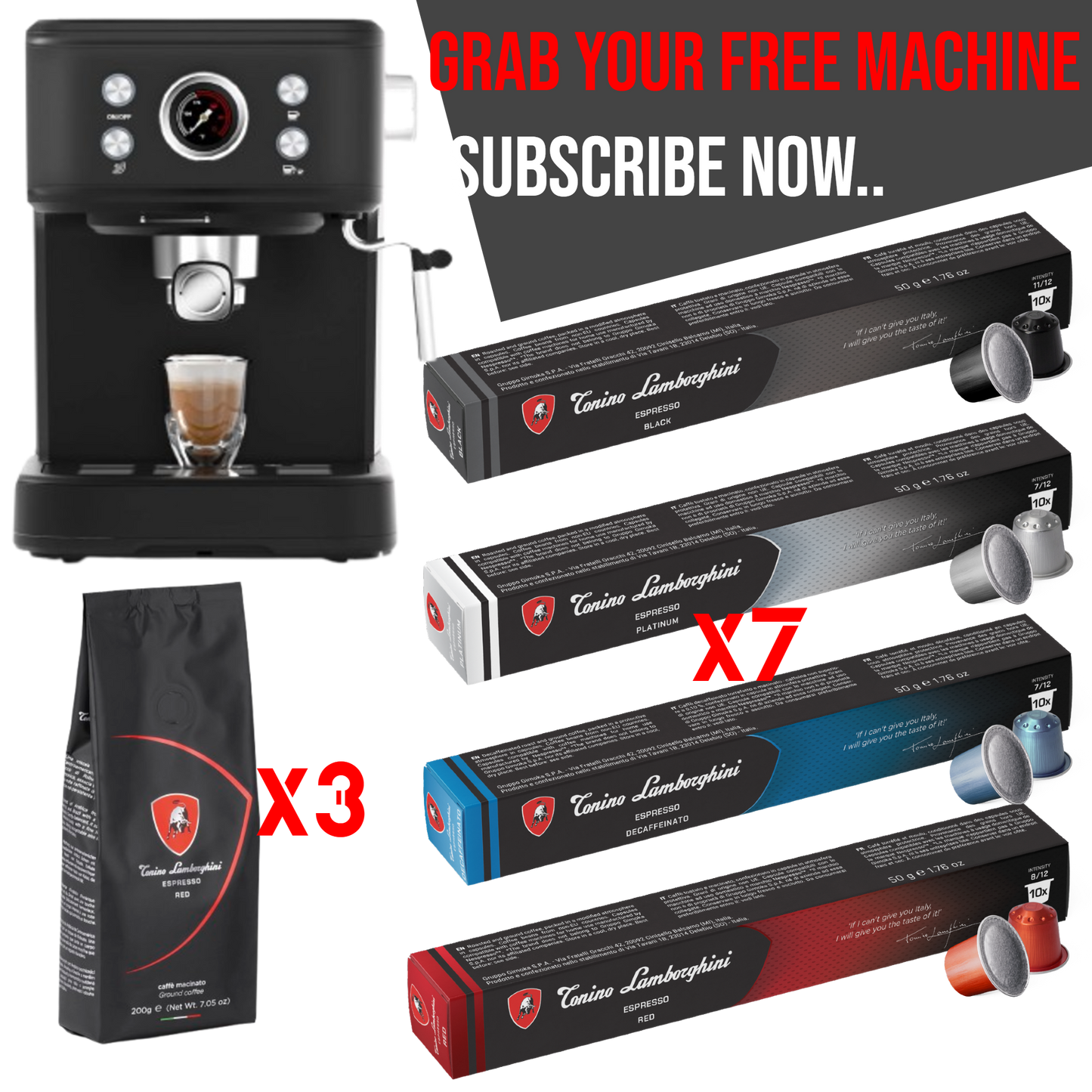 10 PACKS + FREE MACHINE